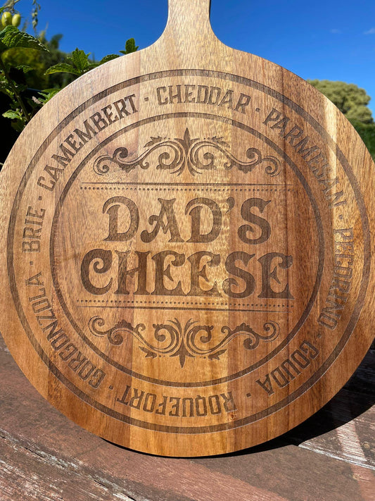 Personalised Acacia Wood Cheese Charcuterie Board with Grip Handle Personalized Housewarming Anniversary Birthday Fathers Mothers Day Gift