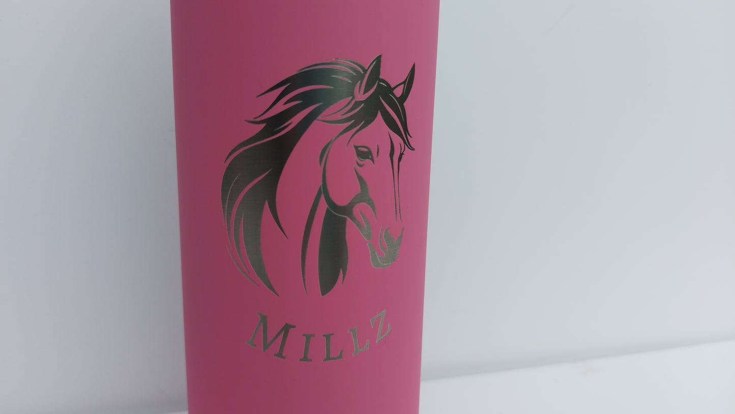 Horse Head Personalised Water Bottle - 500ml Various Colours - Equestrain, Horses