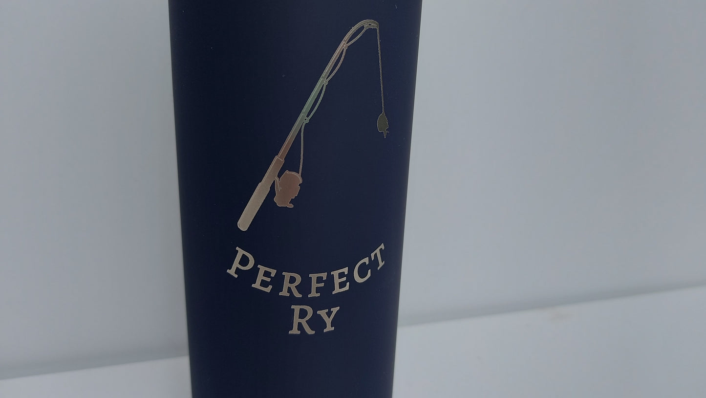 Fishing Rod Personalised Water Bottle - 500ml Various Colours