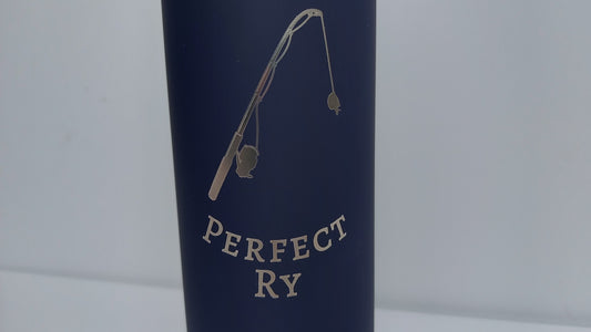 Fishing Rod Personalised Water Bottle - 500ml Various Colours