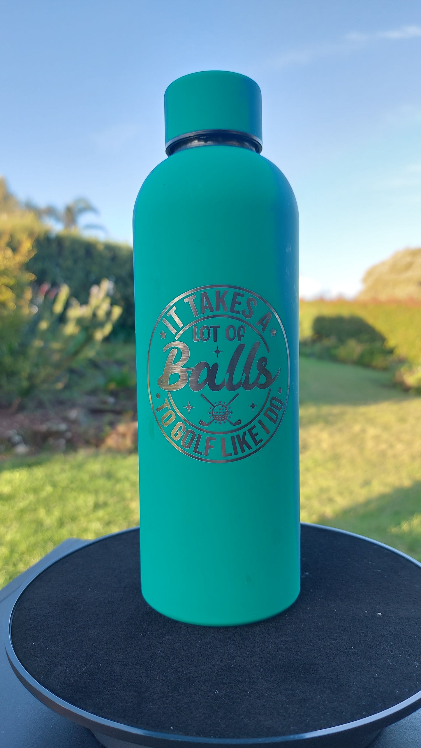 Unique Engraved Water Bottle Golfing 500ml Laser Engraved Stainless Steel Gifts Can be Personalised Metal Drink Bottle Golf It takes Balls
