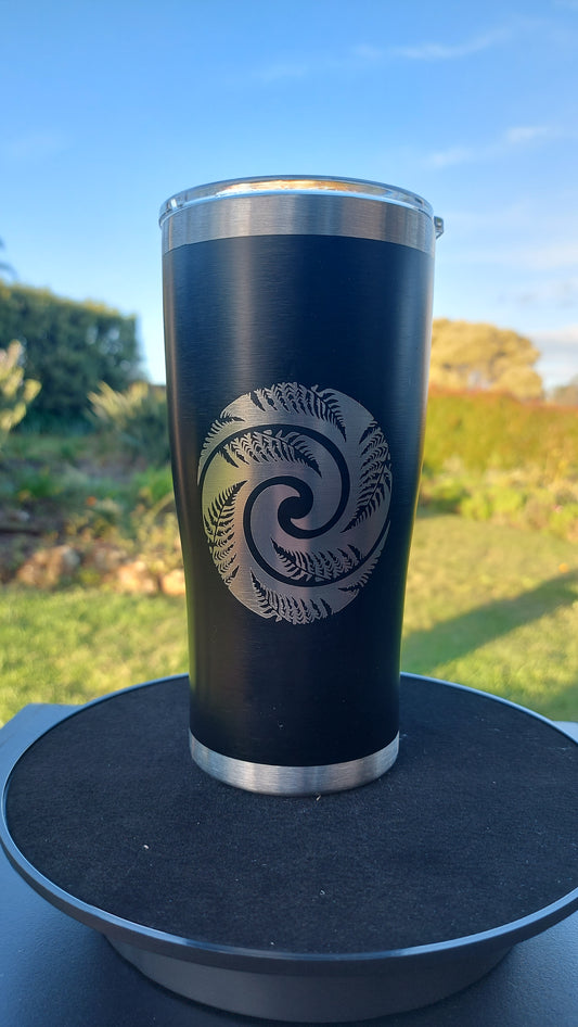 Unique Laser Engraved Travel Cup NZ Fern Mug Tumbler 20oz 600ml Insulated Tumbler Laser Engraved Stainless Steel New Zealand