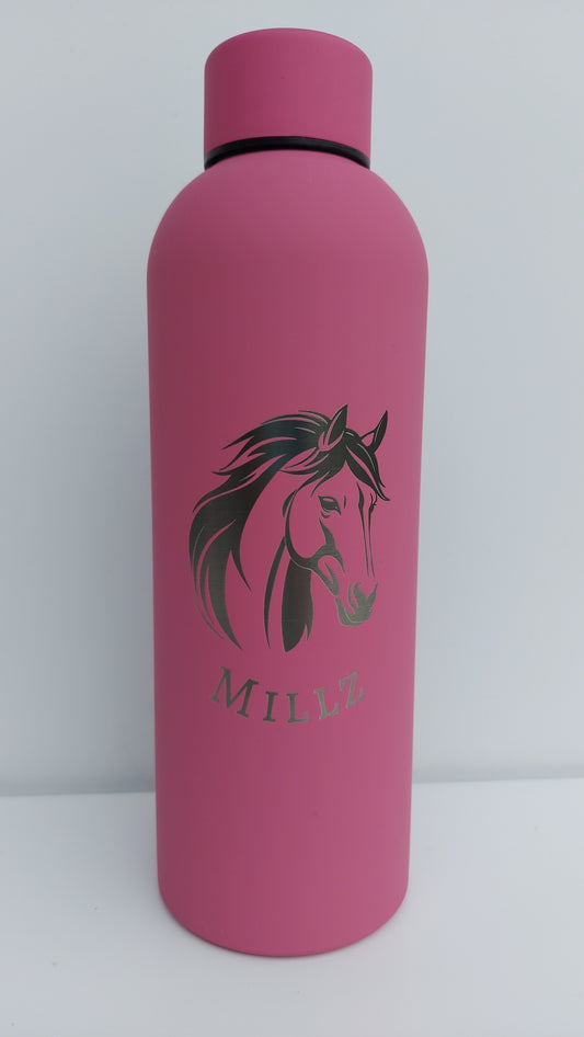Horse Head Personalised Water Bottle - 500ml Various Colours - Equestrain, Horses