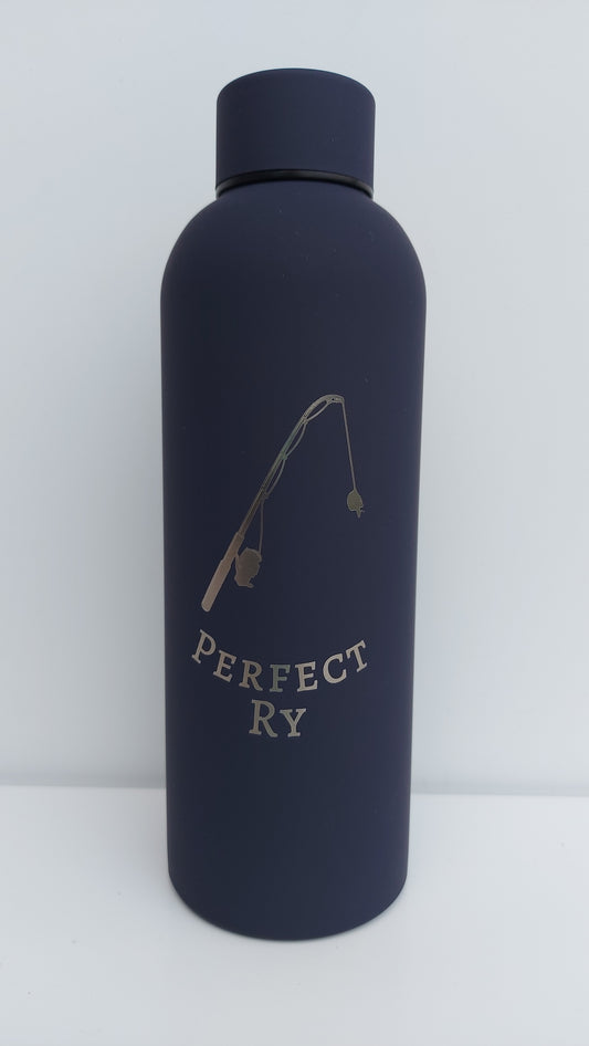 Fishing Rod Personalised Water Bottle - 500ml Various Colours