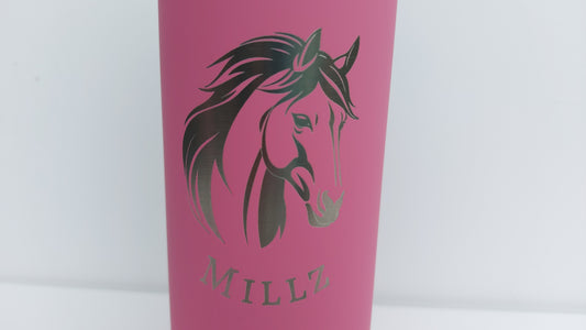 Horse Head Personalised Water Bottle - 500ml Various Colours - Equestrain, Horses