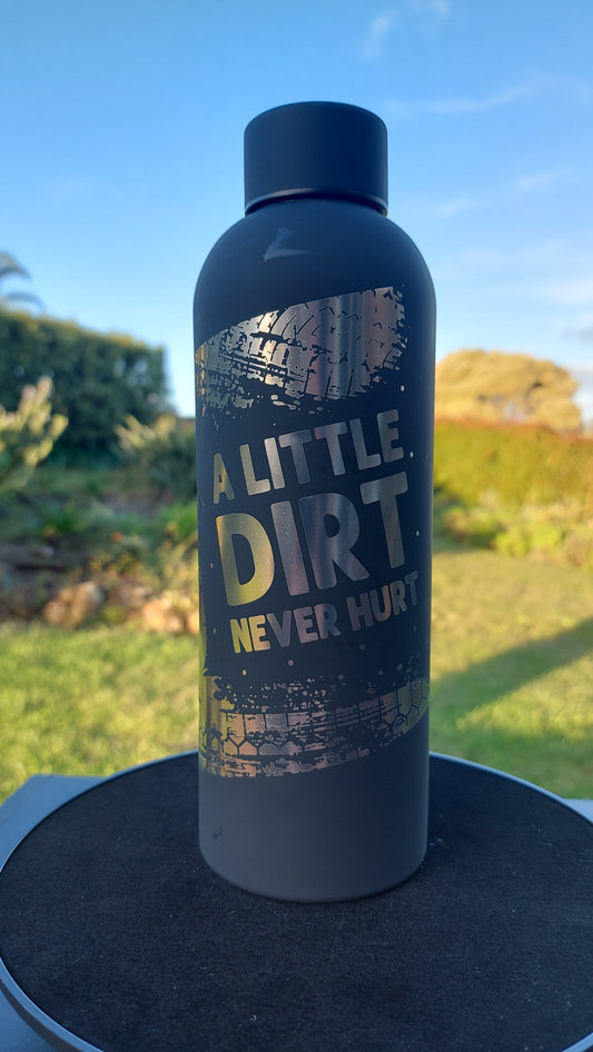Unique Engraved Water Bottle 500ml Laser Engraved Stainless Steel Gifts Can be Personalised Drink Bottle Off Roading 4 x 4 trucks dirty Cars